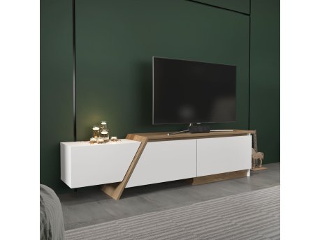 HANAH HOME TV polica Zonas White Walnut