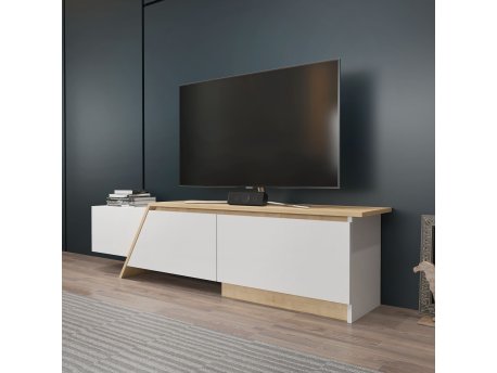 HANAH HOME TV polica Zonas White Sapphire Oak