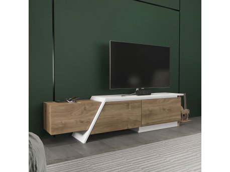 HANAH HOME TV polica Zonas Walnut White