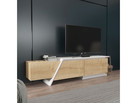 HANAH HOME TV polica Zonas Sapphire Oak White