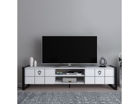 HANAH HOME TV polica Mora White Black