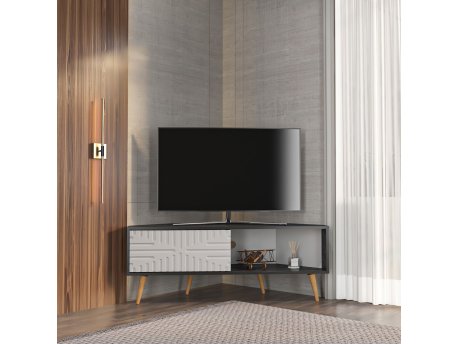 HANAH HOME TV polica Mora Black White