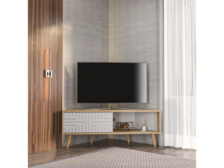 HANAH HOME TV polica Mora Sapphire Oak White