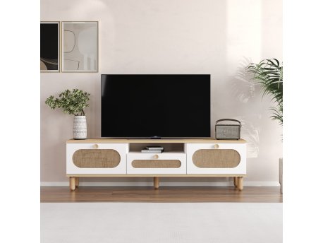 HANAH HOME TV polica Bohem Sapphire Oak White