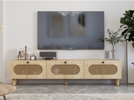HANAH HOME TV polica Elena Sapphire Oak Rattan