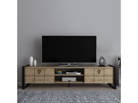 HANAH HOME TV polica Mila Oud Oak Black