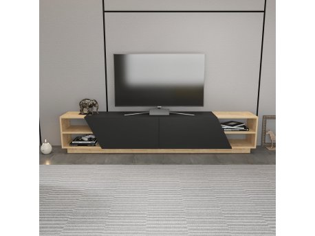 HANAH HOME TV polica Rhodes Oak Anthracite