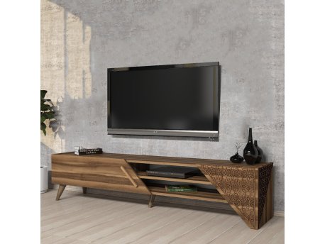 HANAH HOME TV polica Beril 2 Walnut