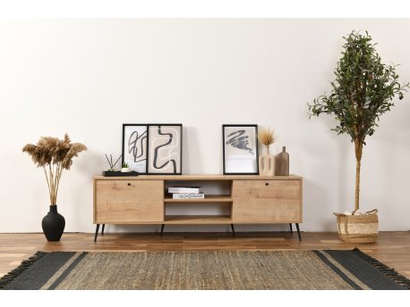 HANAH HOME TV polica Calvin Oak 180