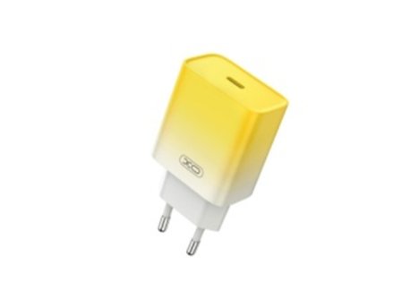 XO XO kućni punjač od 30W 1x USB-C YELLOW-WHITE + cable USB-C - Lightning