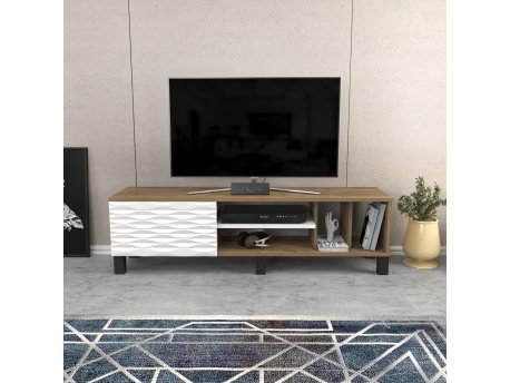 HANAH HOME TV polica Olyo Walnut White