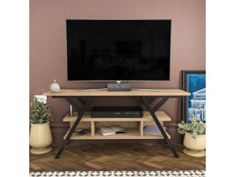 HANAH HOME TV polica Minerva Black Oak