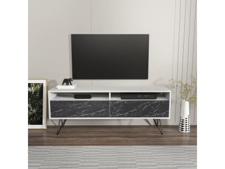 HANAH HOME TV polica Flay White Black