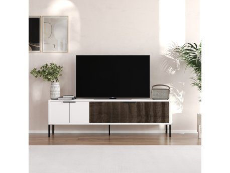 HANAH HOME TV polica Noah White Walnut