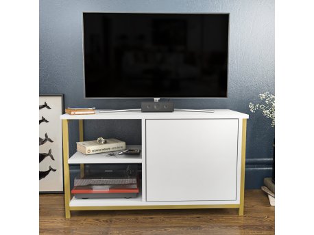 HANAH HOME TV polica Muskegon Gold White