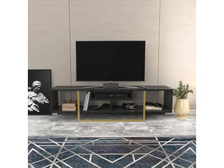 HANAH HOME TV polica Asal 150 Black Gold