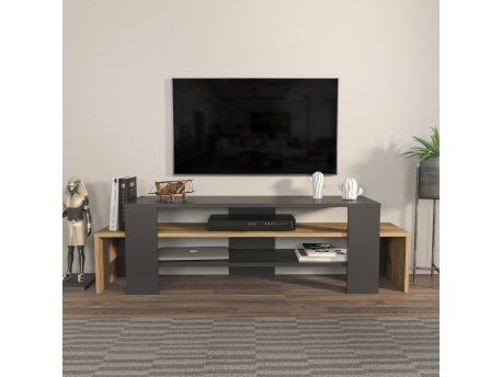 HANAH HOME TV polica Lenora Black Oak