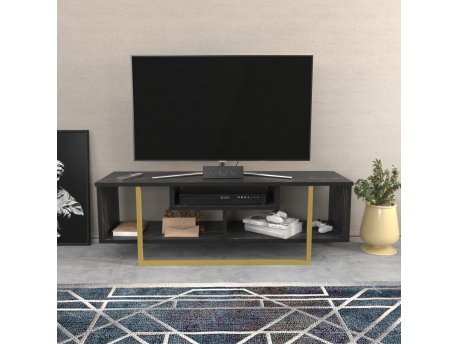 HANAH HOME TV polica Asal 120 Black Gold