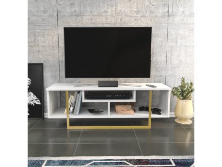 HANAH HOME TV polica Asal 120 Gold White