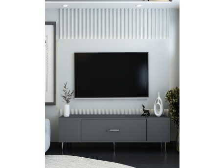 HANAH HOME TV polica Dekos Anthracite Silver