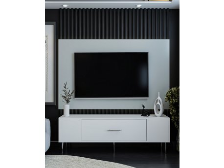 HANAH HOME TV polica Dekos White Silver