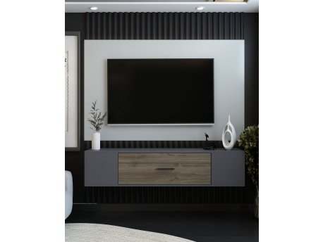 HANAH HOME TV polica Kodaks Anthracite Walnut
