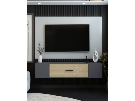 HANAH HOME TV polica Kodaks Anthracite Sapphire Oak