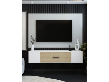 HANAH HOME TV polica Kodaks White Sapphire Oak