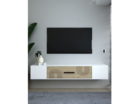 HANAH HOME TV polica Kodaks L2 White Sapphire Oak