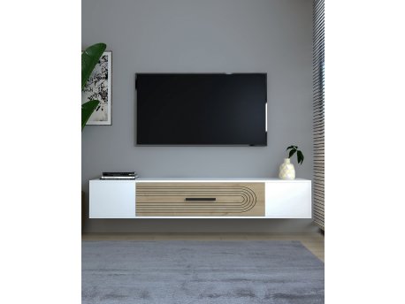 HANAH HOME TV polica Kodaks L3 White Sapphire Oak