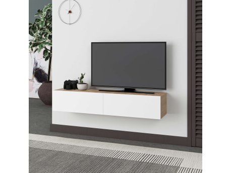 HANAH HOME TV polica Francy 135 Sapphire Oak White