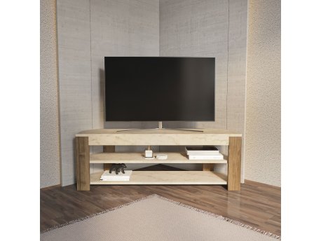 HANAH HOME TV polica Rita White Oud Oak