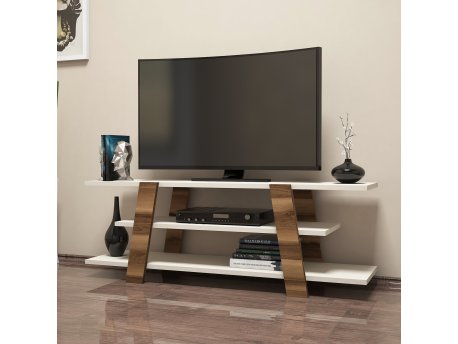 HANAH HOME TV polica Flower Walnut Cream