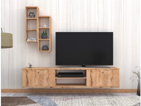 HANAH HOME TV polica Nebula Sapphire Oak