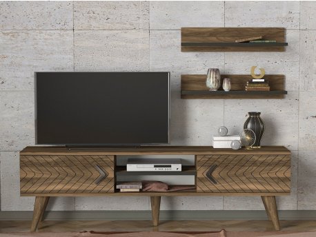 HANAH HOME TV polica Legato Walnut