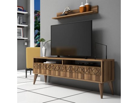 HANAH HOME TV polica Line Walnut