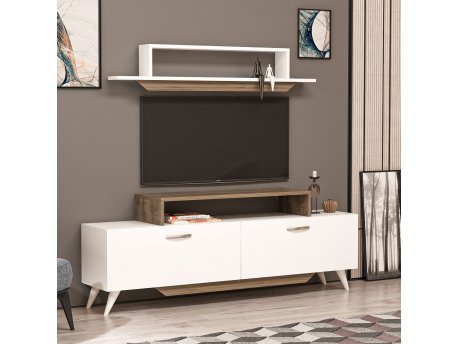 HANAH HOME TV polica Harmony White Walnut