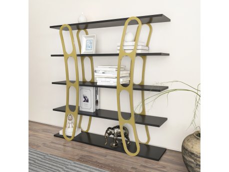 HANAH HOME Polica za knjige Adar Black Gold