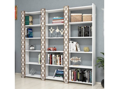 HANAH HOME Polica za knjige City 3 White