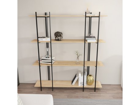 HANAH HOME Polica za knjige Moss Black Oak