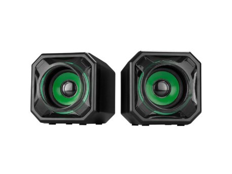 MIKADO MD-177 5Wx2 USB zeleno crni Zvučnici 2.0