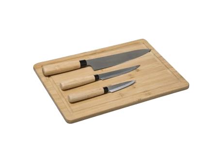FIVE FIVE DASKA SA 3 NOZA 35X25X4CM BAMBUS/INOX NATURAL