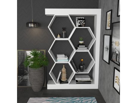 HANAH HOME Polica za knjige Artemis White