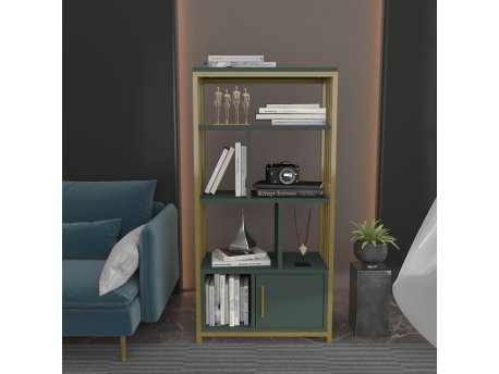 HANAH HOME Polica za knjige Valero Green Gold