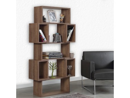 HANAH HOME Polica za knjige Box Dark Oak