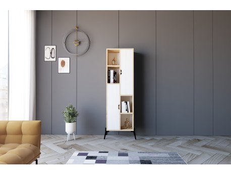 HANAH HOME Polica za knjige Sorrento Sapphire Oak White