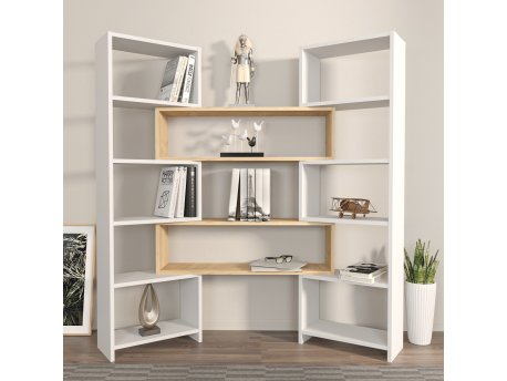 HANAH HOME Polica za knjige Poyraz White Oak