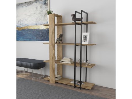 HANAH HOME Polica za knjige Onno Oak Black