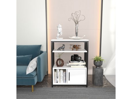 HANAH HOME Polica za knjige Letos White Black