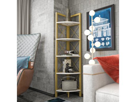 HANAH HOME Polica za knjige Remo Gold